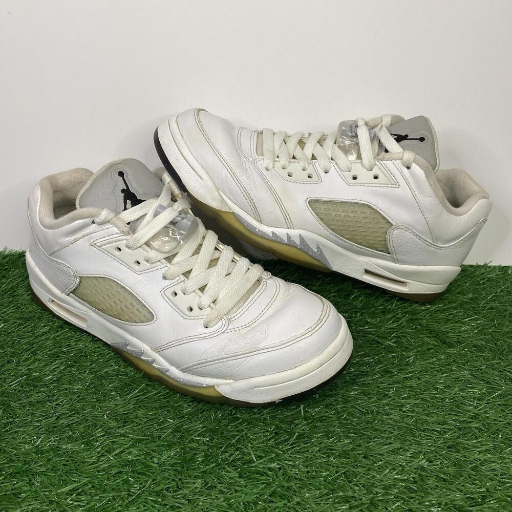 Nike Air Jordan 5 Retro Womens Size 8.5/Youth 7 White Athletic Shoes 819172-122